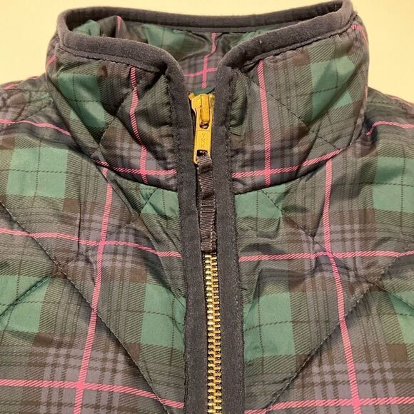 J Crew Factory Plaid Teddie Vest, Small. Puffer, minimalist - Picture 8 of 14